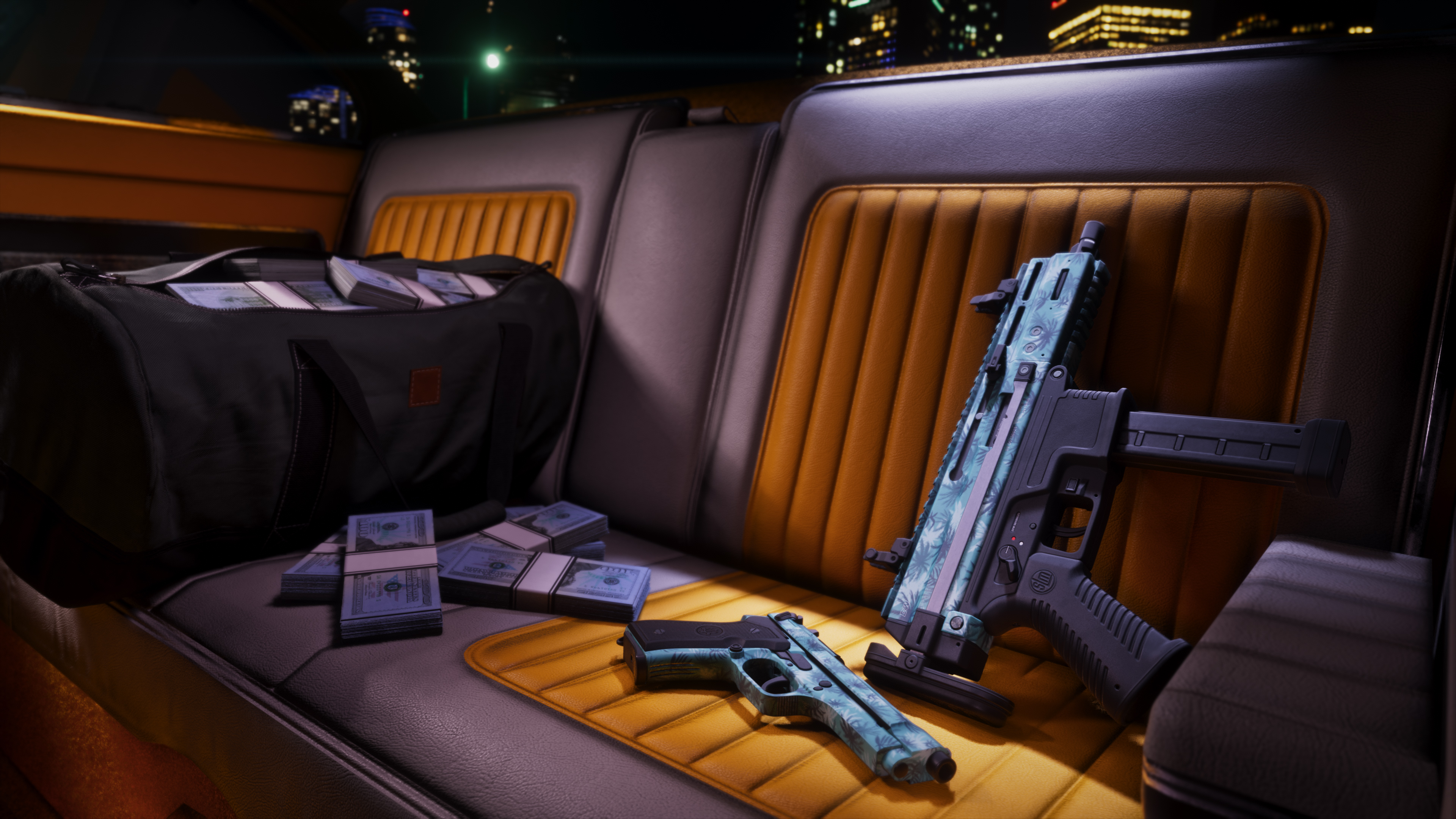 Vintage Vice City Weapon Pattern: official GTA 6 screenshot by Rockstar Games